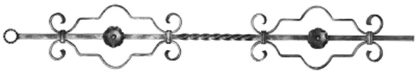 Zierstab | Länge: 900 mm | Material: 12x12 mm | glatt | Stahl (Roh) S235JR