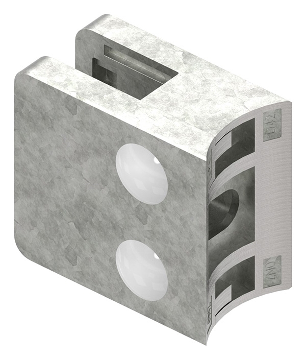 Glasklemme 45x45x26 mm AbZ fuer Anschluss Ø 42-4 mm Zink-10-3042.3ABZ