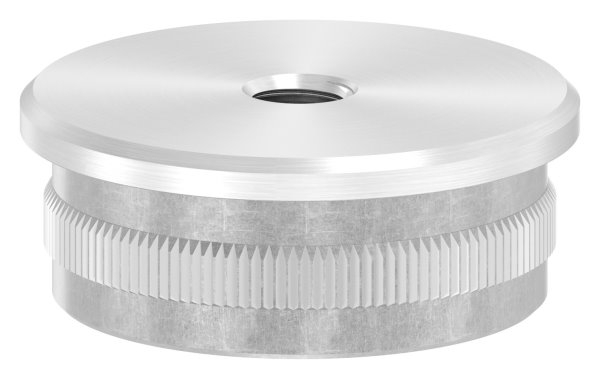 Stopfen flach V2A gegossen mit M8 für Ø 42,4x2,0 mm