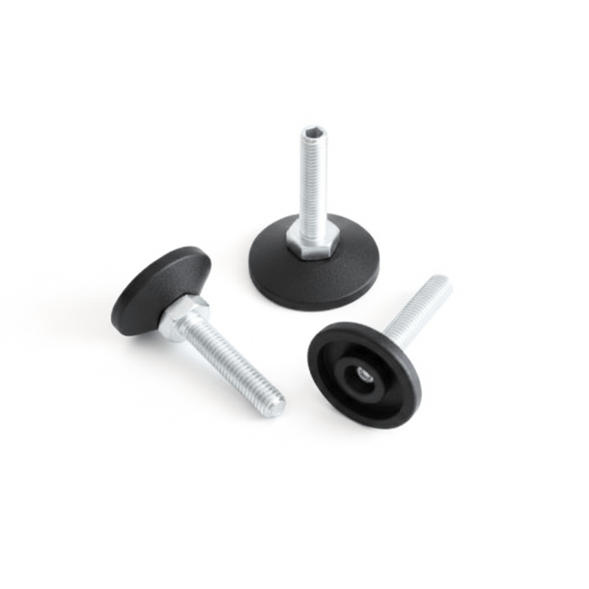 Justierschrauben mit drehbarem Fuss und Innensechskant Fuss-ø 48 mm M 8x100 mm-SIS.48180