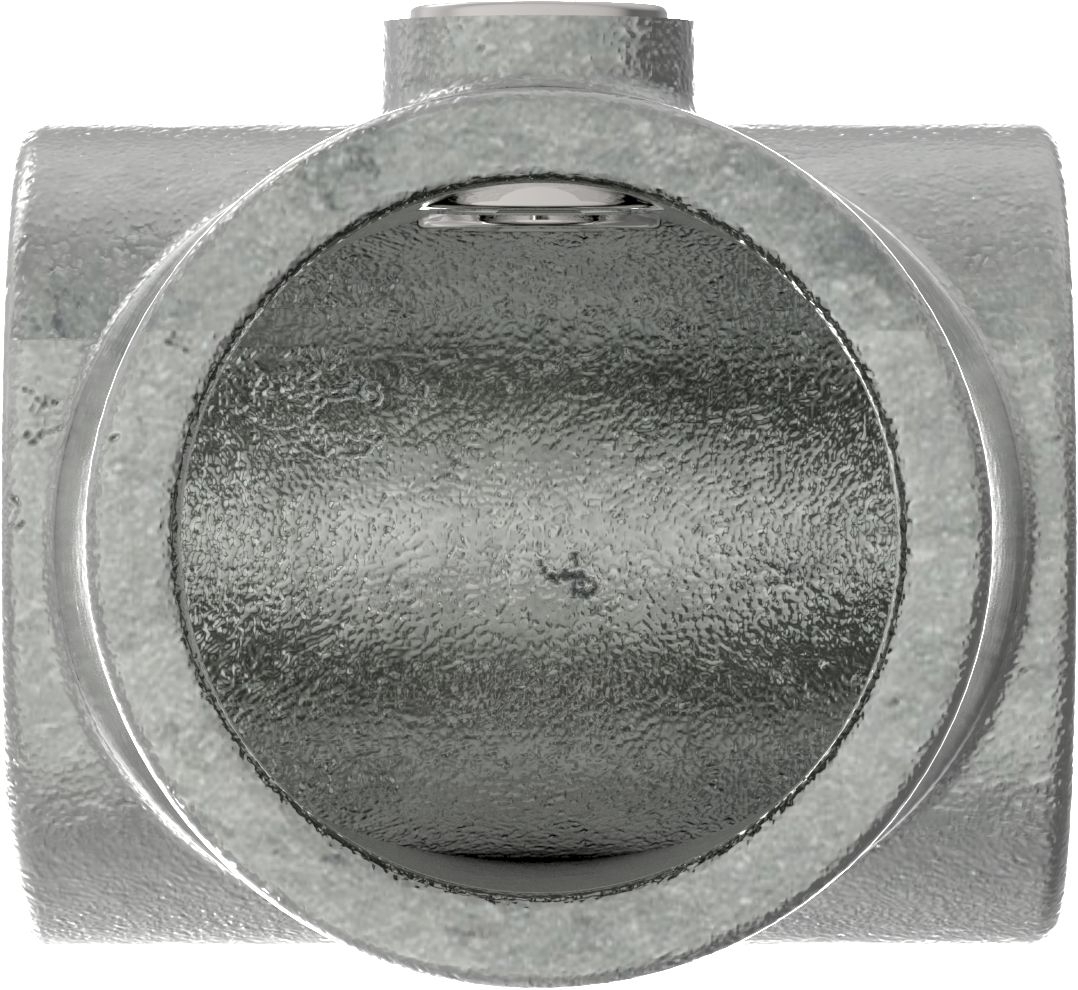 Rohrverbinder | T-Stück kurz verstellbar 0-11° | 153B34 | 33,7 mm | 1" | Temperguss u. Elektrogalvanisiert