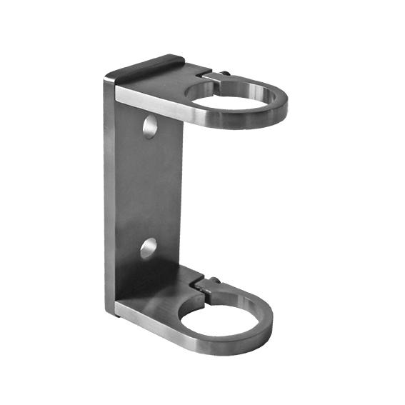 Seitliche Handlaufhalterung Edelstahl AISI 316 D42-4 L135 mm Schliff-89-11A1442135X54-A.4