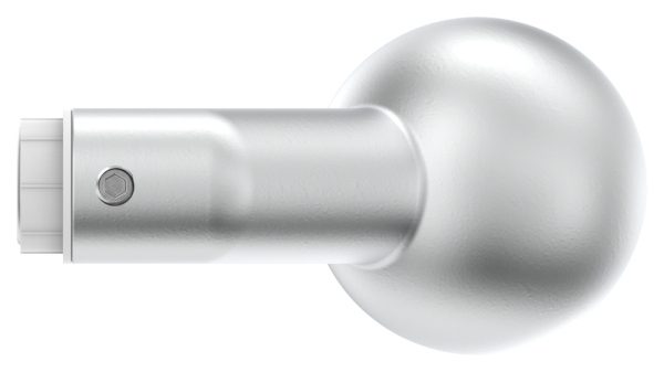 Alu-Tuerknopf gekroepft mit Kugel Ø 55 mm-12-3015.6