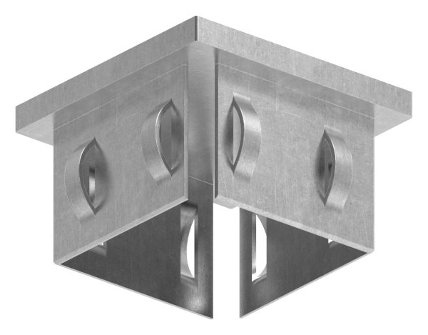Stahlstopfen flach | für Rohr 50x50x2,0-3,0 mm | Stahl S235JR, roh