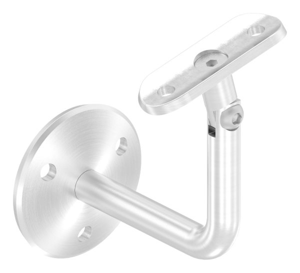 Handlaufhalter V2A Rohr 42-4 mm Ronde 58x4 mm mit Gelenk verschraubt-11-2032.4