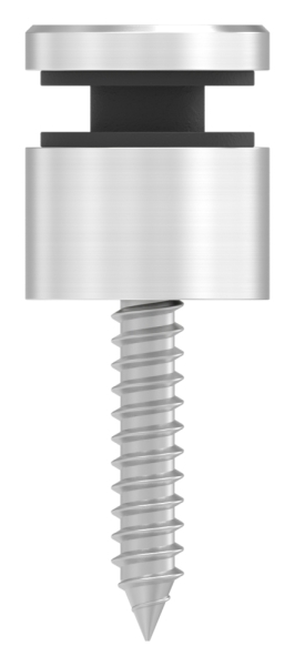 Glaspunkthalter Edelstahl V2A Ø 16 mm- Klemmbereich 4-0–8-0 mm- Anschluss flach- geschliffen-88-1160262.240