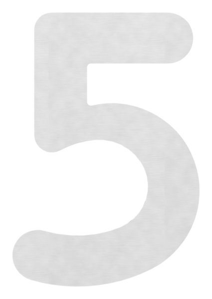 Hausnummer 5 | groß | Maße: 200 mm x 300 mm | V2A