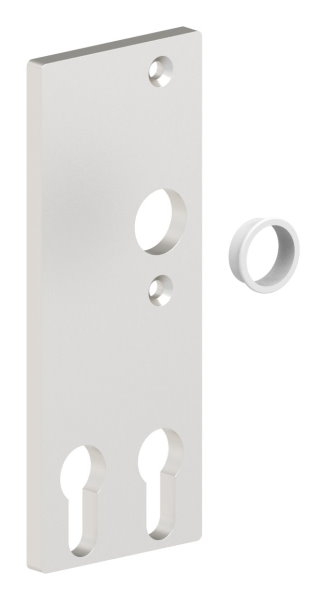 Alu-Kurzschild | Maße: 61x156x6,5 mm | Form: vierkant | Aluminium EV1
