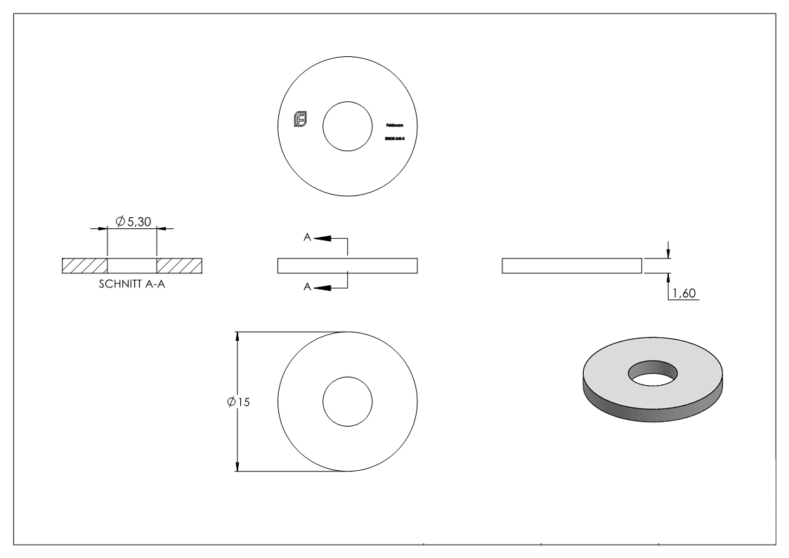 Beilagscheibe groß für M5 Schrauben, ISO 7093-1, A2