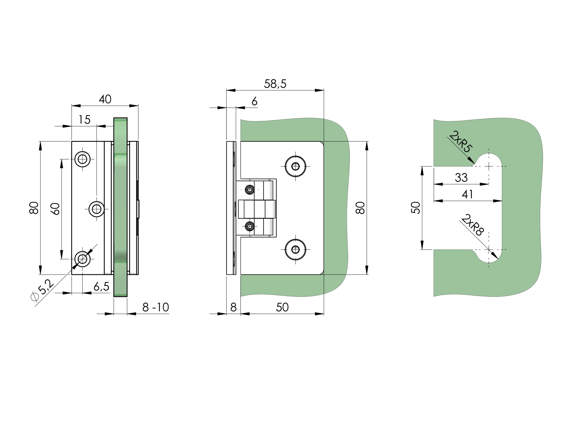 Glastuerscharnier Glas-Glas Messing Glanz 8-10mm mit Stoppfunktion-89-11GSMSDB10006PCR-A.4