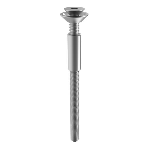 Edelstahlanker AISI 304 105 mm x 11 mm M8 Rohzustand-89-11A508105X11XM8-A.4