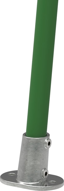 Rohrverbinder | Fußplatte oval 3-11° Neigung | 152C42 | 42,4 mm | 1 1/4" | Feuerverzinkt u. Elektrogalvanisiert