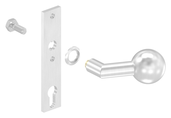 Tuerdruecker V2A mit Kugel Ø 50 mm rechts feststehen-11-3940.4