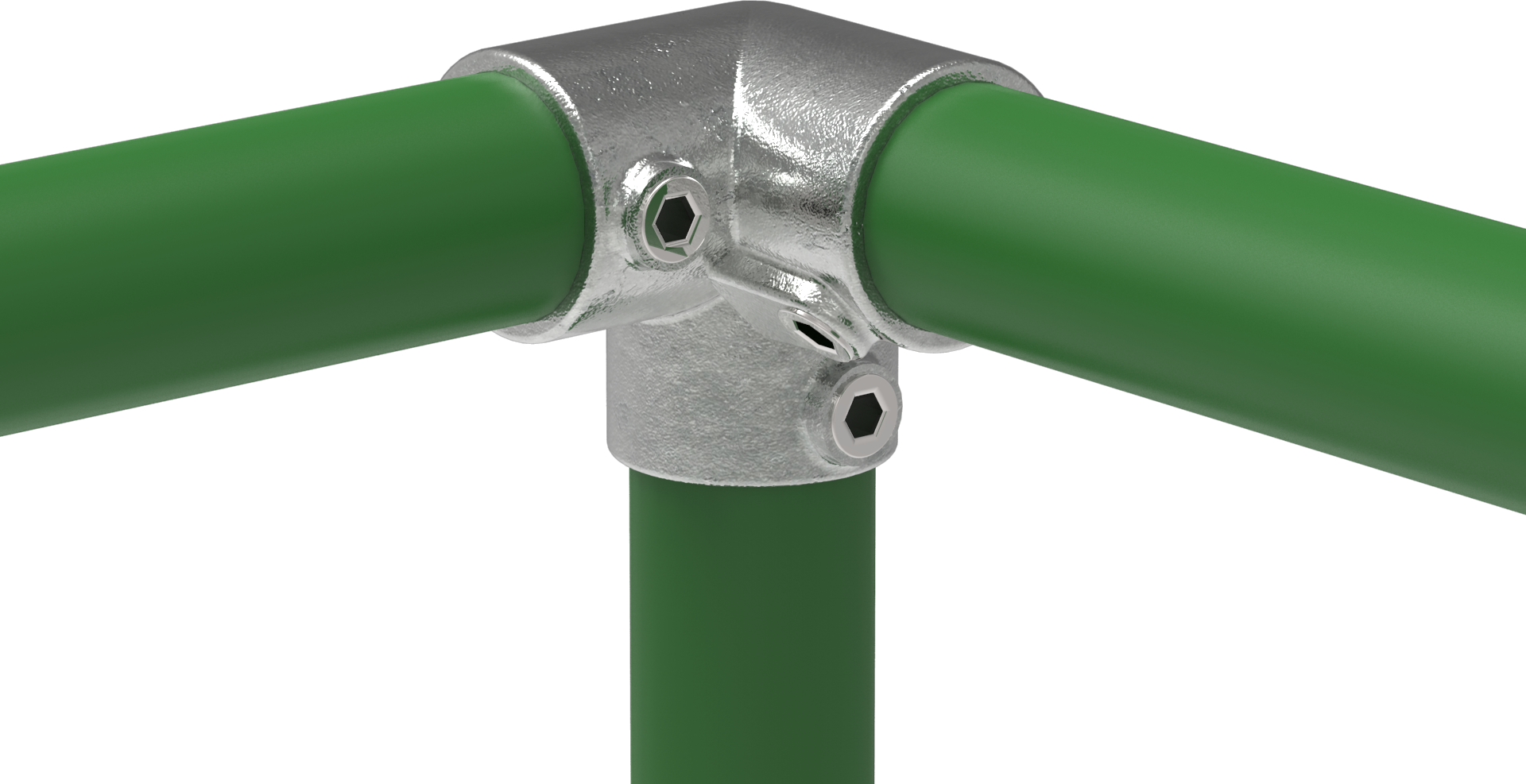 Rohrverbinder | Dreiweg-Eckstück 90° | 128A27 | 26,9 mm | 3/4" | Feuerverzinkt u. Elektrogalvanisiert