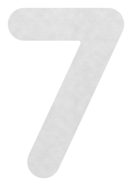 Hausnummer 7 | groß | Maße: 200 mm x 300 mm | V2A
