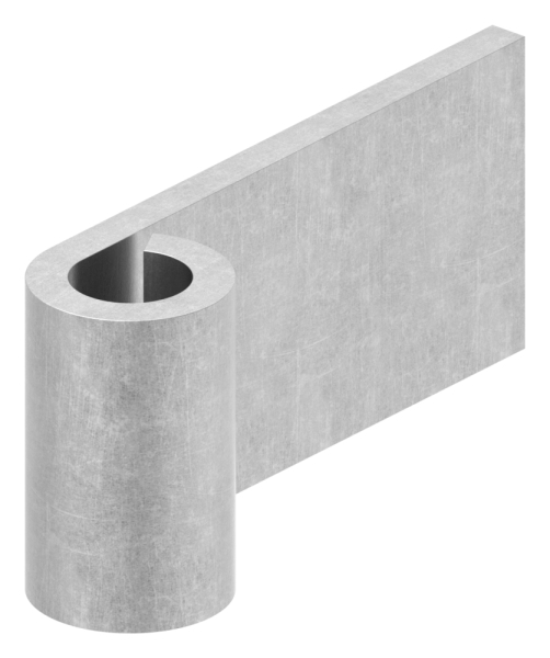 Anschweißband für Torband zum Durchschrauben Ø 13mm, Länge 80mm