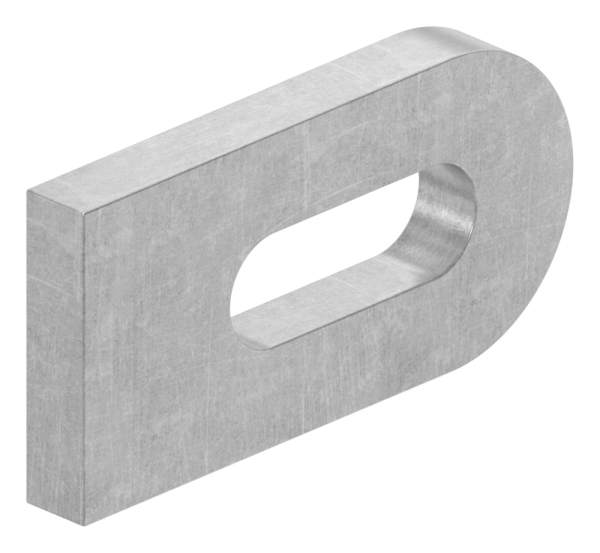 Anschweisslasche Stahl S235 50 x 25 x 6 mm mit Langloch 25 x 9 mm-88-1154111-ST.25