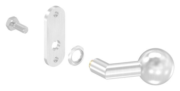 V2A Tuerdruecker mit Kurzschild rund-11-3939.4