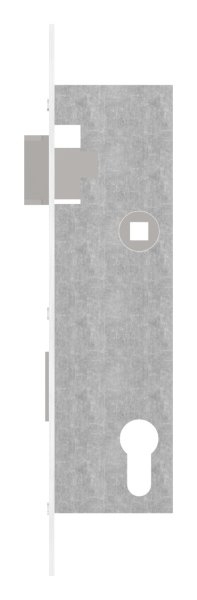 Rohrrahmenschloss verzinkt- Dornmass 40 mm- Abstand 92 mm- Stulpe Edelstahl geschliffen-11-3924.4
