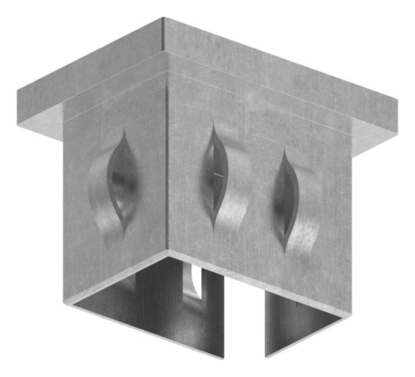 Stahlstopfen flach | für Rohr 40x30x2,0-3,0 mm | Stahl S235JR, roh