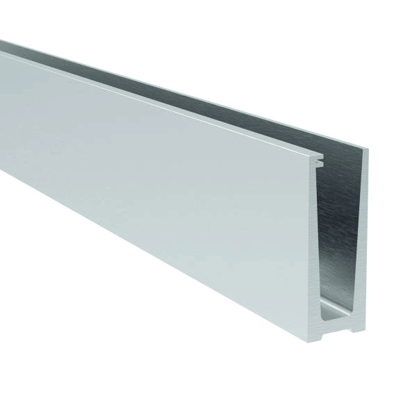 Ganzglasgelaender Profil Aluminium 6000 mm Oberverankerung Satin-ELOX-89-11AL00046000SE-A.4