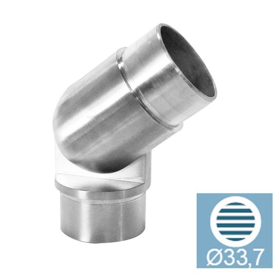 Gelenkstück für Rundrohr Ø 33,7x2,0 mm V2A