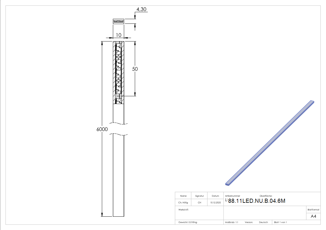 LED Band Kunststoff 6 m IP65 warmweiss 2700K-88-11LED-NU-B-04.6M