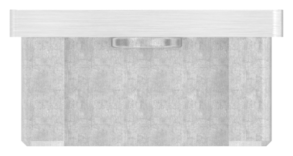 Einsteckkappe, für Rohr 50 x 30 x 2,0mm, mit Gewinde M8, V4A