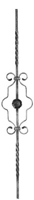 Zierstab - Laenge- 900 mm - Material- 12x12 mm - glatt - Stahl -Roh- S235JR-30-1066.8