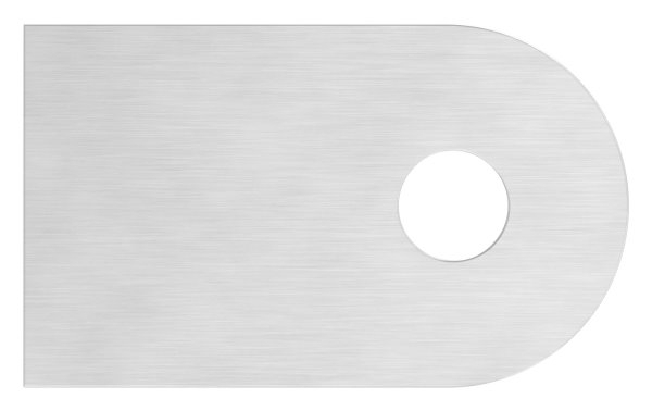 Anschweisslasche 50x30x6 mm mit Rundloch- Ø 9 mm V2A-11-2431.4