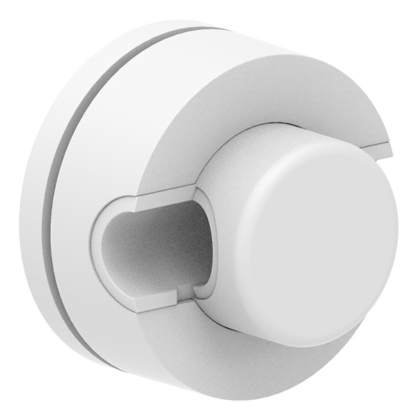 BRENK-fix® Halter Ø 50mm- Kunststoff- reinweiss 4 Stueck-88-11BR-50RW.KS