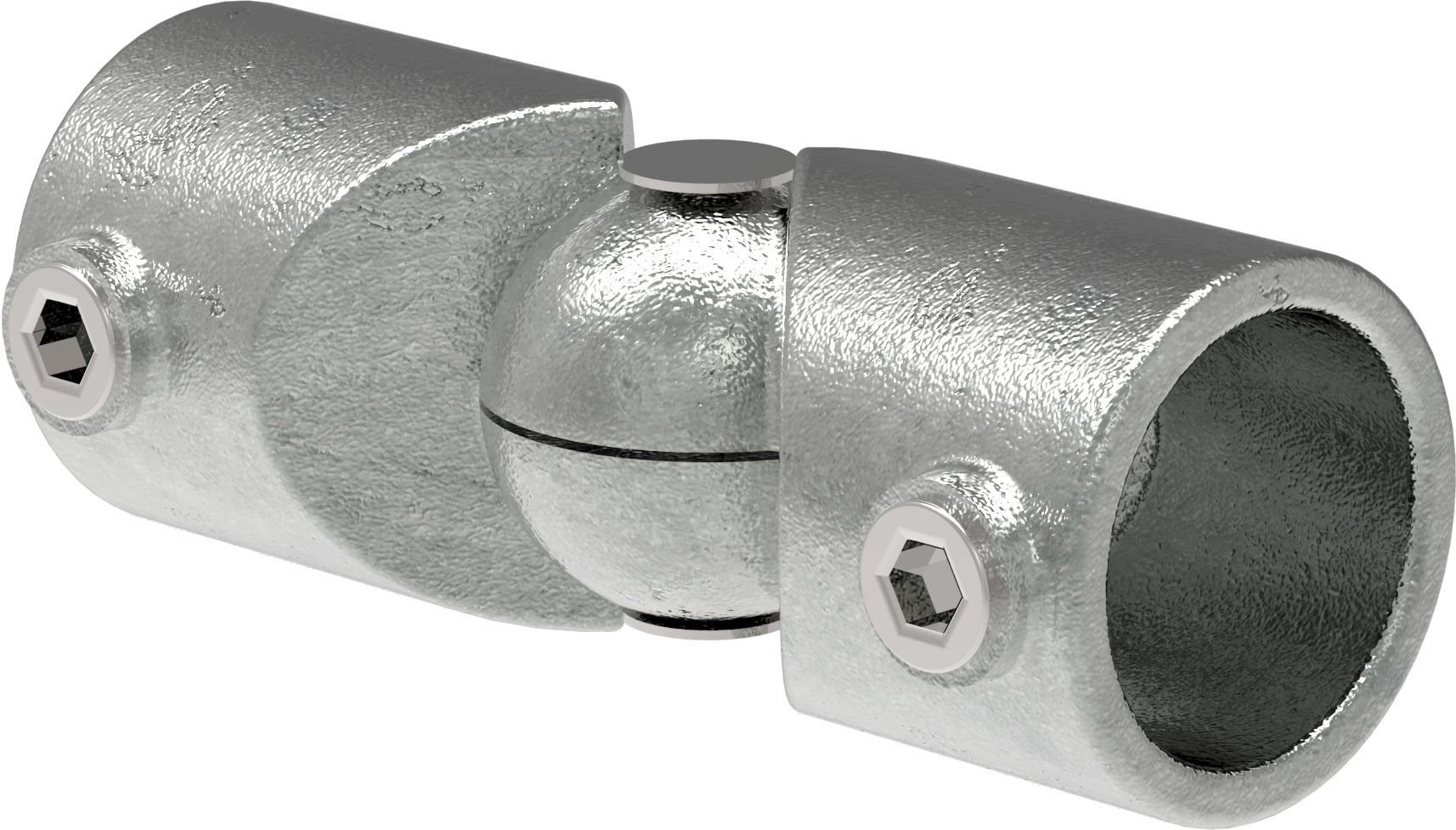 Rohrverbinder Eckstueck verstellbar Ø 42-4 mm -1 1-4- - Temperguss verzinkt - 125HC42-125HC42