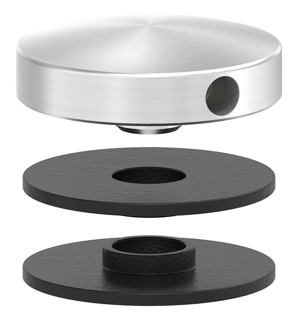 Glas-Punkthalter Oberteil | Ø 40 mm | V2A
