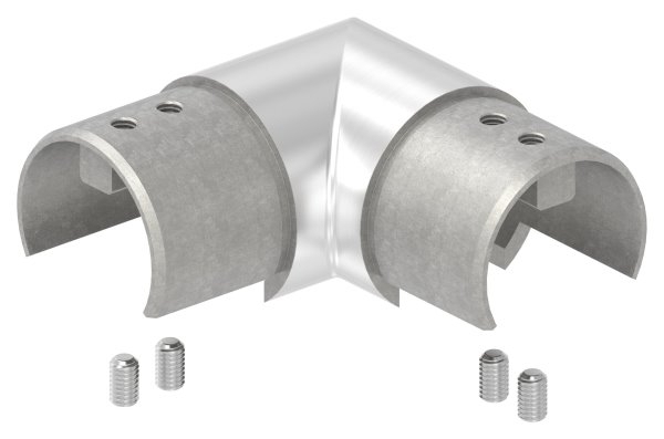 Verlaufsecke 90° - horizontal - fuer Nutrohr Ø 48-3 mm - V2A-12-2319.4