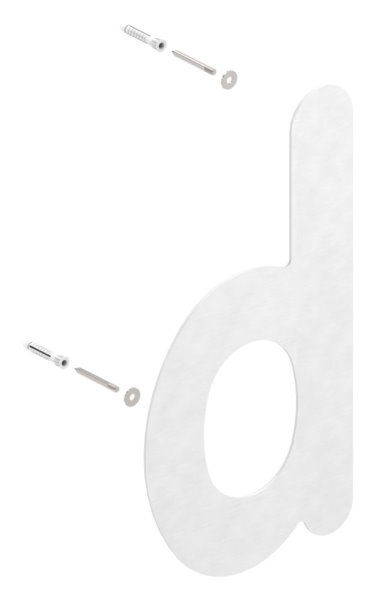 Buchstabe d | groß | Maße: 200 mm x 300 mm | V2A