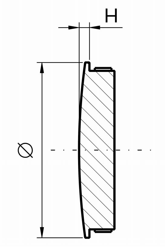 Rohrstopfen | leicht gewölbt |  | für Rundrohr: Ø 42,4x2 mm | V2A