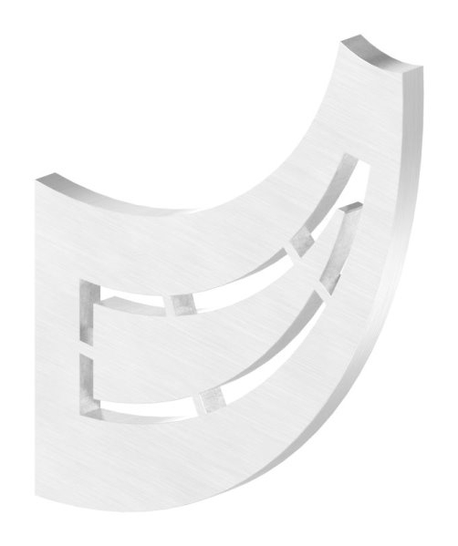 Handlaufschwert V2A 4 mm stark 75 mm Wandabstand geschliffen Korn 240-11-2024.4