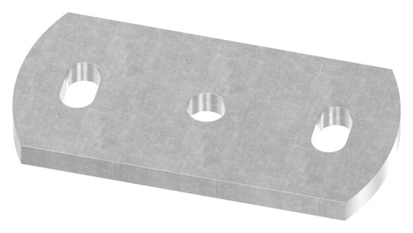 Ankerplatte 120x60x8 mm 3 Bohrungen |  Stahl roh