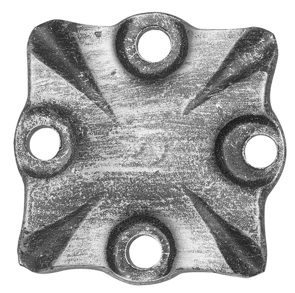 Rosette / Zierteil | 90x90x8 mm | Stahl (Roh) S235JR