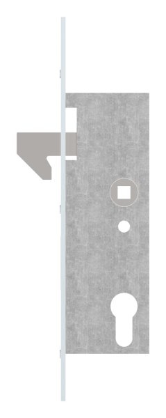 Rohrprofilschloss mit Hakenfalle | Dornmaß: 40 mm | Stahl (verzinkt) S235JR