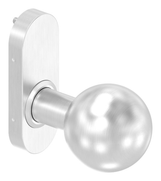 Türdrücker gerade mit Kugel Ø 50 mm drehbar V2A