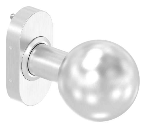 V2A Türdrücker gerade mit Kugel Ø 50 mm feststehen
