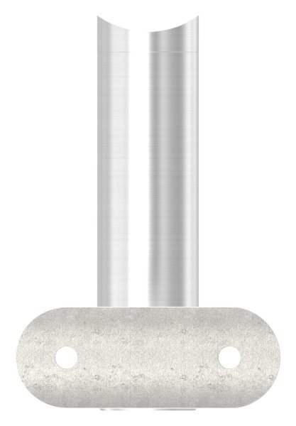 Handlaufhalter mit Gelenk und Halteplatte fuer Ø 42-4 mm V2A-11-2054.4