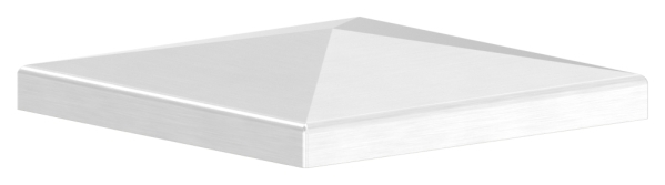 Pfostenkappe Edelstahl für Vierkantrohr: 100x100 mm geschliffen V2A