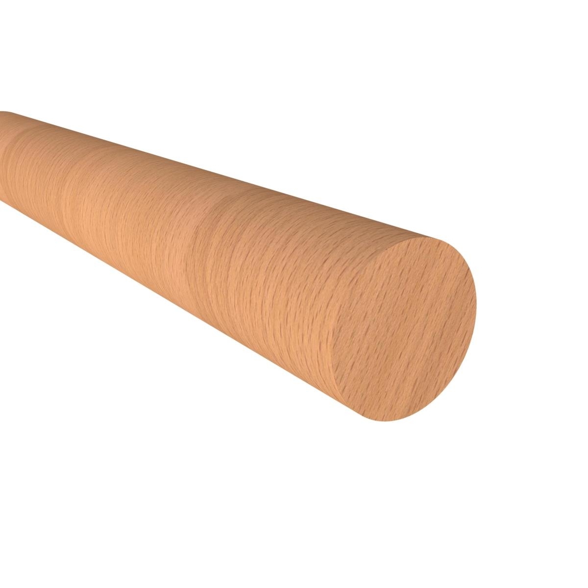 Holzhandlauf Buche roh Ø 42 mm L=3000 mm-89-11WBD42L3000-A.4