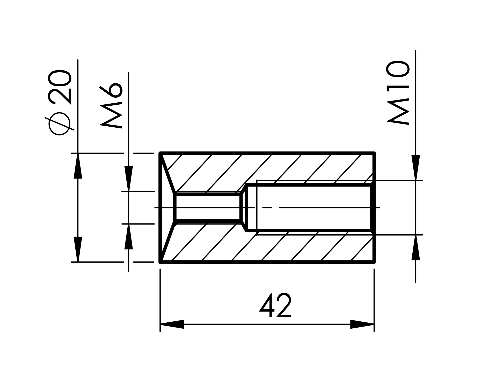Distanzhuelse Edelstahl AISI 304 geschliffen fuer Gelaender-89-11A014-A.4