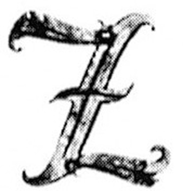 Buchstabe z | Klein | 100x80 mm | Stahl (Roh) S235JR