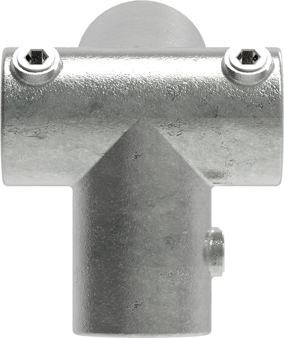 Rohrverbinder - Traufenstueck 27-5° - 185D48 - 48-3 mm - 1 1-2- - Feuerverzinkt u. Elektrogalvanisiert-185D48