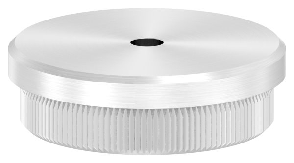 Stopfen flach V2A Vollmaterial für Ø 42,4x2,0 mm mit Entwässerungsbohrung 5 mm
