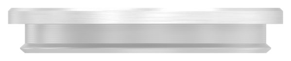 Stopfen flach V2A Vollmaterial für Ø 42,4x2,0 mm - mit Nase